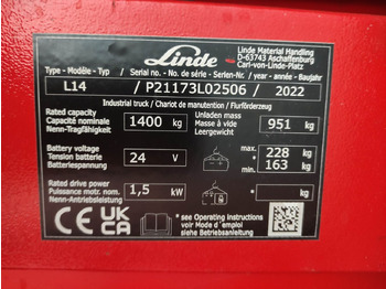 آلة تكديس Linde L14i-1173: صورة 5