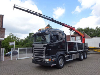 شاحنة كرين, شاحنات مسطحة Scania R620 V8 Pritsche +  PALFINGER  22002EH Kran: صورة 2