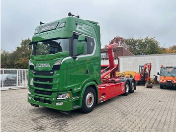 شاحنة برافعة خطافية Scania S580 V8 MEILLER Abroller  mit Lift+Lenkachse 6x2: صورة 4 شاحنة برافعة خطافية Scania S580 V8 MEILLER Abroller  mit Lift+Lenkachse 6x2: صورة 4