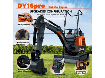 تأجير LADYS LA16Pro Mini Excavator Digger Miniexcavadora EPA Kubota Engine Mini Excavator For Sale With Mini Excavator Attachment Set LADYS LA16Pro Mini Excavator Digger Miniexcavadora EPA Kubota Engine Mini Excavator For Sale With Mini Excavator Attachment Set: صورة 3