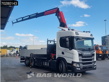 شاحنات مسطحة, شاحنة كرين للبيع  Scania G410 6X2 Palfinger PK24.001 SLD 5 Kran Crane Retarder Lift+Lenkachse Euro 6: صورة 3
