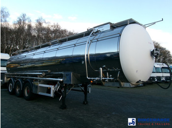 نصف مقطورة صهريج Feldbinder Chemical tank inox 33.5 m3 / 1 comp + pump: صورة 2