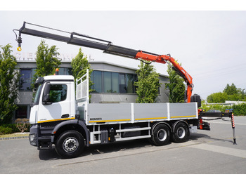 شاحنة كرين MERCEDES-BENZ Arocs 2633 flatbed truck / Crane FASSI F155A.0.23 / REMOTE CONTROL / 230,000 km: صورة 3