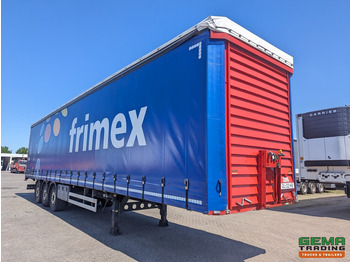 نصف مقطورة بستائر جانبية Merker M300-01-OY 3-Assen SAF - Lift as - Schuifzeilen/dak - Rongen/Rongpotten - Kooiaap aansluiting - 6600KG: صورة 3