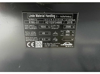 رافعة شوكية للوصول للأماكن الضيقة Linde R16G: صورة 4 رافعة شوكية للوصول للأماكن الضيقة Linde R16G: صورة 4