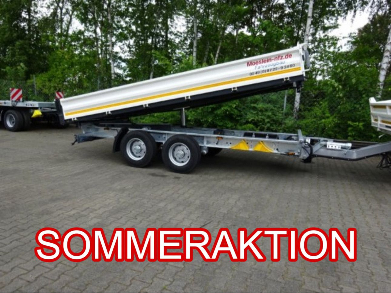 Möslein TTD 11 Weiß neuer Tandem 3- Seitenkipper Tieflader-- Neufahrzeug -- - مقطورة قلابة: صورة 1 Möslein TTD 11 Weiß neuer Tandem 3- Seitenkipper Tieflader-- Neufahrzeug -- - مقطورة قلابة: صورة 1