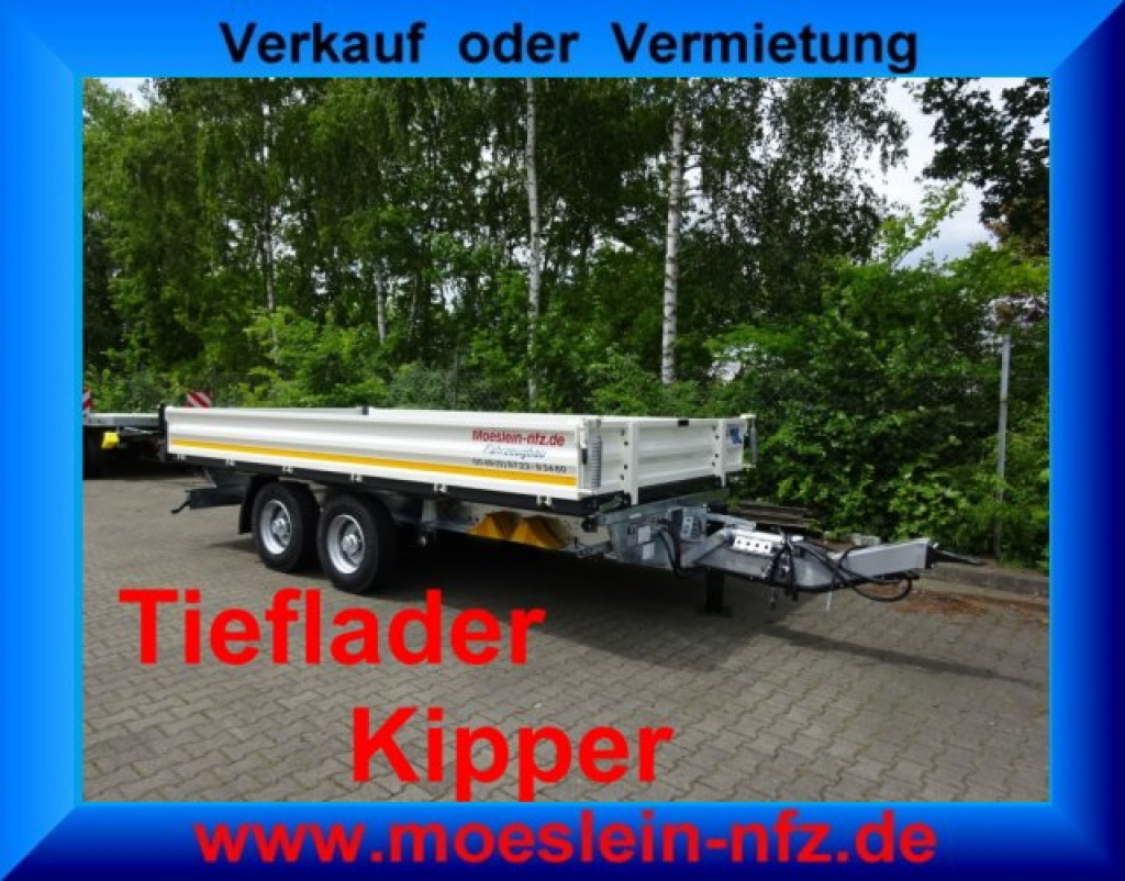 Möslein TTD 13 Weiß 13 t Tandem 3- Seitenkipper Tieflader-- Neufahrzeug -- - مقطورة قلابة: صورة 1 Möslein TTD 13 Weiß 13 t Tandem 3- Seitenkipper Tieflader-- Neufahrzeug -- - مقطورة قلابة: صورة 1