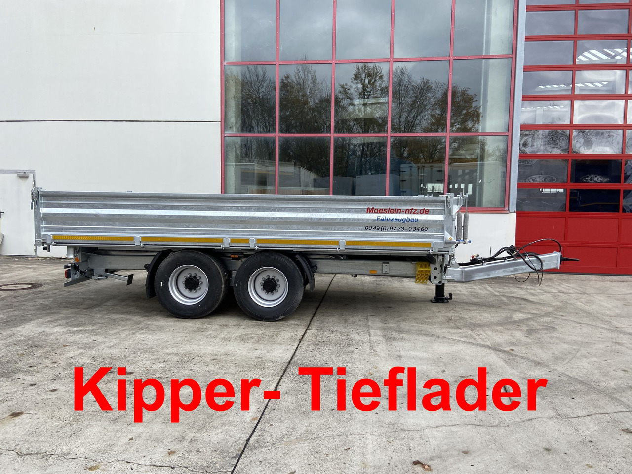 Möslein TTD 14 Schwebheim 14,4 t Tandemkipper Tieflader Breite Reifen-- Neufahrzeug -- - مقطورة قلابة: صورة 1 Möslein TTD 14 Schwebheim 14,4 t Tandemkipper Tieflader Breite Reifen-- Neufahrzeug -- - مقطورة قلابة: صورة 1