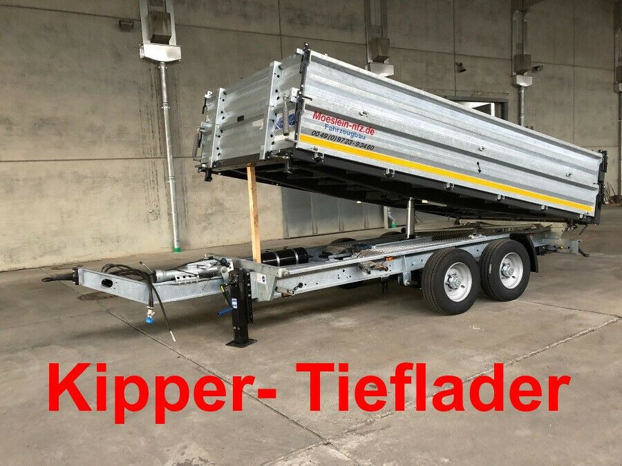 Möslein neuer Tandem 3- Seitenkipper Tiefladermit Bordw - مقطورة قلابة: صورة 1 Möslein neuer Tandem 3- Seitenkipper Tiefladermit Bordw - مقطورة قلابة: صورة 1