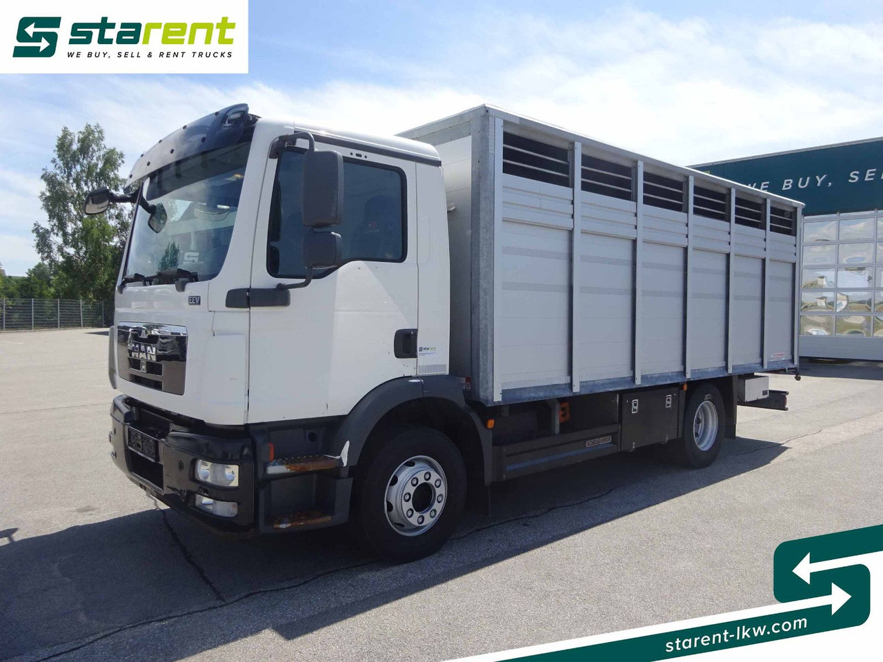 MAN TGM 15.290 Viehtransporter, Scheuwimmer Aufbau - شاحنة نقل خيل: صورة 1 MAN TGM 15.290 Viehtransporter, Scheuwimmer Aufbau - شاحنة نقل خيل: صورة 1