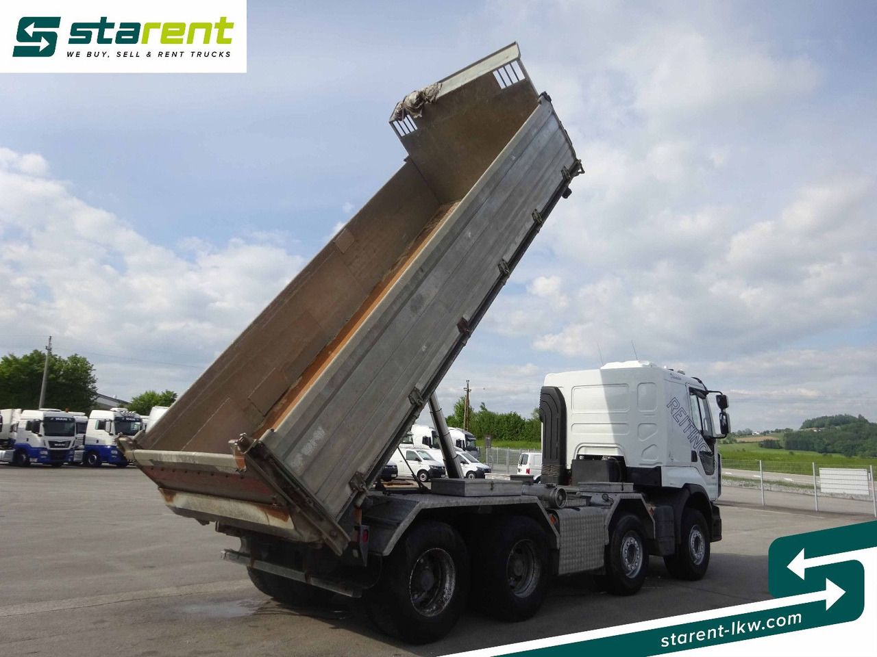 Renault Premium 450 DXi, 8x4, 3 Seitenkipper, Standklima - شاحنة قلاب: صورة 4 Renault Premium 450 DXi, 8x4, 3 Seitenkipper, Standklima - شاحنة قلاب: صورة 4