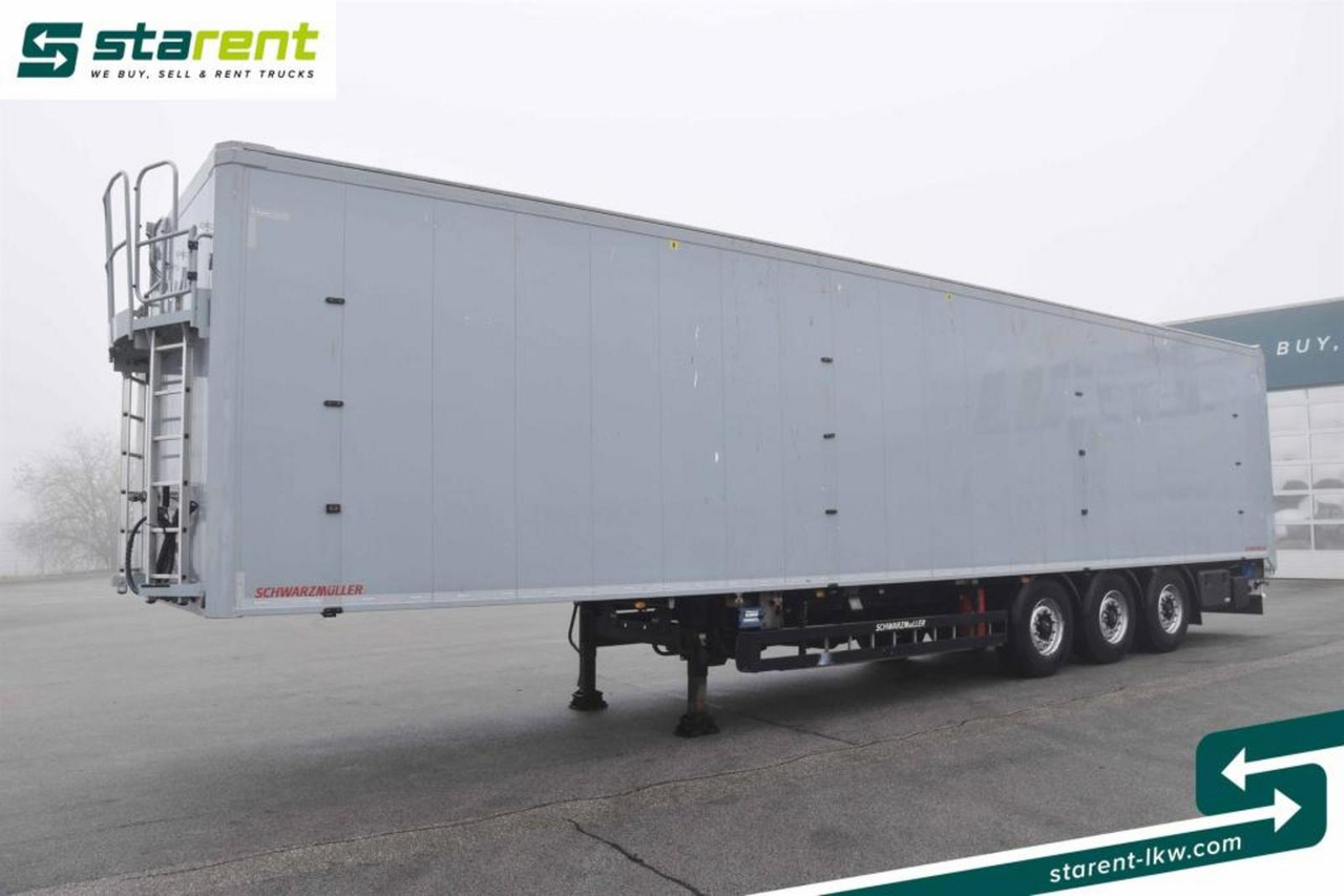 Schwarzmüller Schubbodenauflieger 10mm Liftachse Funkfernbed. - نصف مقطورة ذات أرضية سير: صورة 1 Schwarzmüller Schubbodenauflieger 10mm Liftachse Funkfernbed. - نصف مقطورة ذات أرضية سير: صورة 1