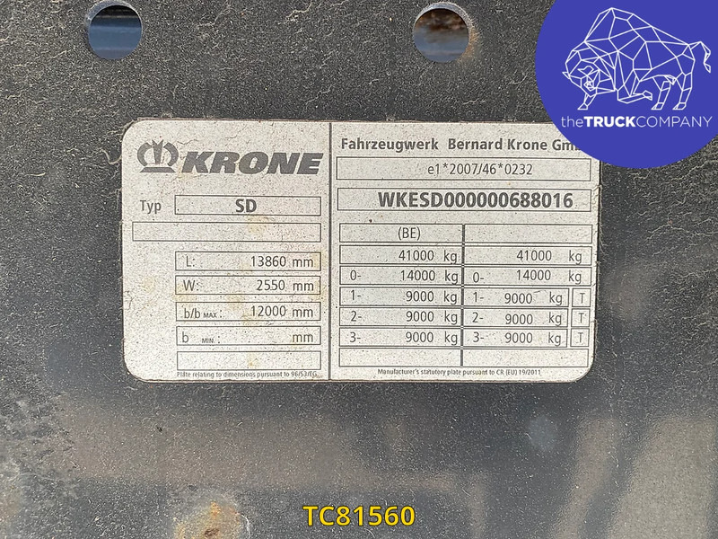 Krone Textile - نصف مقطورة بصندوق مغلق: صورة 2 Krone Textile - نصف مقطورة بصندوق مغلق: صورة 2