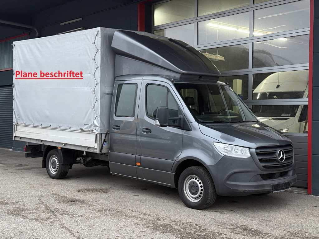 Mercedes-Benz Sprinter 319 CDI V6 DOKA Klima Luftfederung AHK - شاحنة مغلقة بستائر جانبية, الشاحنات الصغيرة كابينة مزدوجة: صورة 1 Mercedes-Benz Sprinter 319 CDI V6 DOKA Klima Luftfederung AHK - شاحنة مغلقة بستائر جانبية, الشاحنات الصغيرة كابينة مزدوجة: صورة 1