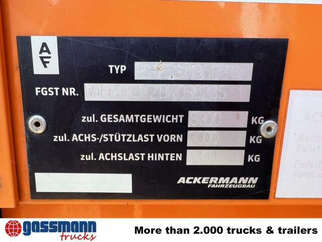 Ackermann PS-F 5.3/13.5 EZG SPS, Edscha-Verdeck, Lenkachse - نصف مقطورة مسطحة: صورة 5 Ackermann PS-F 5.3/13.5 EZG SPS, Edscha-Verdeck, Lenkachse - نصف مقطورة مسطحة: صورة 5