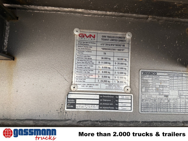 GVN Trailer 329, Liftachse, Verbr. auf 3m, hydr. - نصف مقطورة بلودر منخفض: صورة 3 GVN Trailer 329, Liftachse, Verbr. auf 3m, hydr. - نصف مقطورة بلودر منخفض: صورة 3