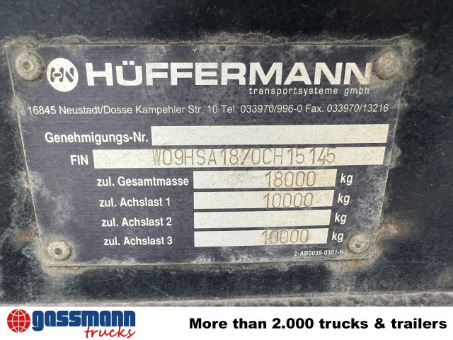 Hüffermann HSA 18.70 L Schlittenabroller - مقطورة هوك ليفت/ لود لوجر: صورة 4 Hüffermann HSA 18.70 L Schlittenabroller - مقطورة هوك ليفت/ لود لوجر: صورة 4