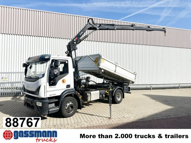 Iveco EuroCargo ML160E28 4x2 mit Kran Hiab XS099E-3 - شاحنة قلاب, شاحنة كرين: صورة 1 Iveco EuroCargo ML160E28 4x2 mit Kran Hiab XS099E-3 - شاحنة قلاب, شاحنة كرين: صورة 1