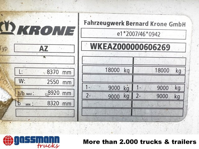 Krone AZP 18 Baustoffanhänger - مقطورات مسطحة: صورة 3 Krone AZP 18 Baustoffanhänger - مقطورات مسطحة: صورة 3