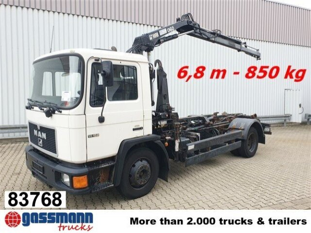 MAN 14.152 F 4x2 BB mit Kran Hiab 060-2 - شاحنة برافعة خطافية, شاحنة كرين: صورة 1 MAN 14.152 F 4x2 BB mit Kran Hiab 060-2 - شاحنة برافعة خطافية, شاحنة كرين: صورة 1