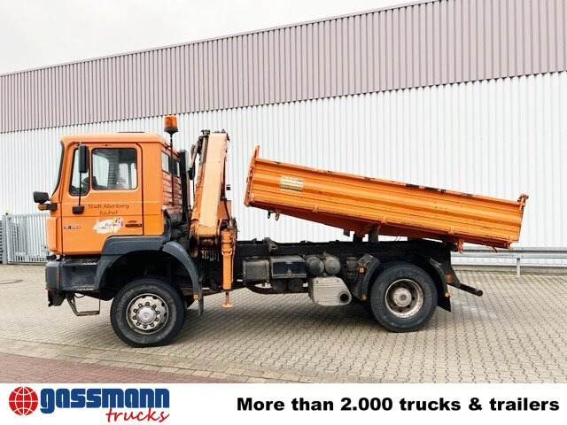 MAN 19.293 4x4 BL mit Kran Meiller MK77RS2 - شاحنة قلاب, شاحنة كرين: صورة 2 MAN 19.293 4x4 BL mit Kran Meiller MK77RS2 - شاحنة قلاب, شاحنة كرين: صورة 2