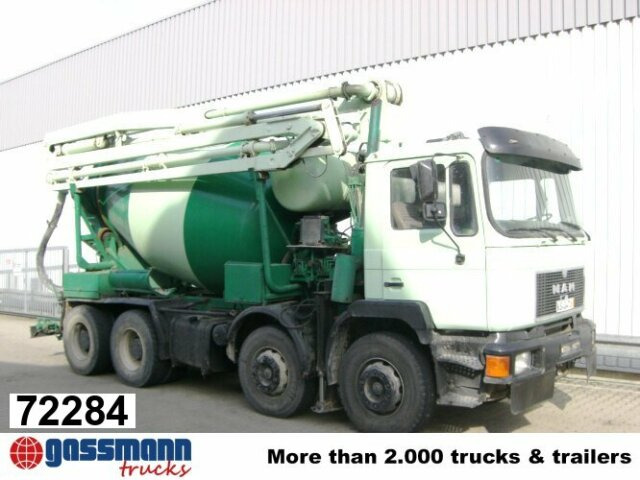 MAN 33.292 8x4 Mischer Stetter 7m³ mit Pumpe - خلاطة مع مضخة: صورة 1 MAN 33.292 8x4 Mischer Stetter 7m³ mit Pumpe - خلاطة مع مضخة: صورة 1
