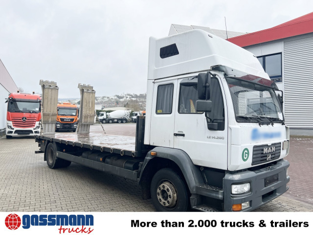 شاحنات مسطحة MAN LE 14.280 4x2 L, Maschinentransporter, 2x AHK: صورة 8