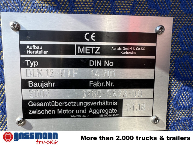 MAN LE 15.255 4x2 LLC Doka, Metz DLA-K 12/9 - سيارة إسعاف: صورة 4 MAN LE 15.255 4x2 LLC Doka, Metz DLA-K 12/9 - سيارة إسعاف: صورة 4