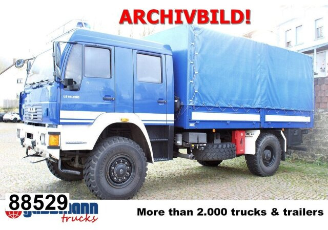 MAN LE 18.280 4x4 BB Doka, Ex-THW, LBW, - شاحنات مسطحة: صورة 1 MAN LE 18.280 4x4 BB Doka, Ex-THW, LBW, - شاحنات مسطحة: صورة 1