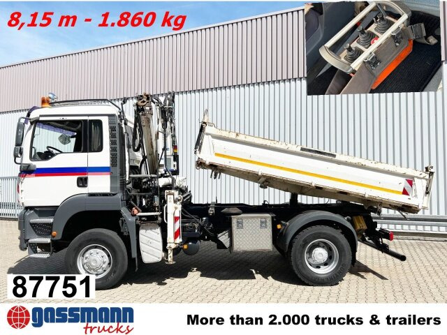 MAN TGA 18.440 4x4 BB mit Kran Atlas AK 165.2E, Funk - شاحنة قلاب, شاحنة كرين: صورة 1 MAN TGA 18.440 4x4 BB mit Kran Atlas AK 165.2E, Funk - شاحنة قلاب, شاحنة كرين: صورة 1