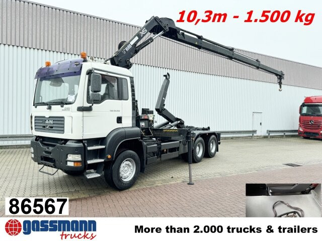 MAN TGA 33.350 6X4 BB mit Kran Hiab 166 E-3 HiDuo, - شاحنة برافعة خطافية, شاحنة كرين: صورة 1 MAN TGA 33.350 6X4 BB mit Kran Hiab 166 E-3 HiDuo, - شاحنة برافعة خطافية, شاحنة كرين: صورة 1