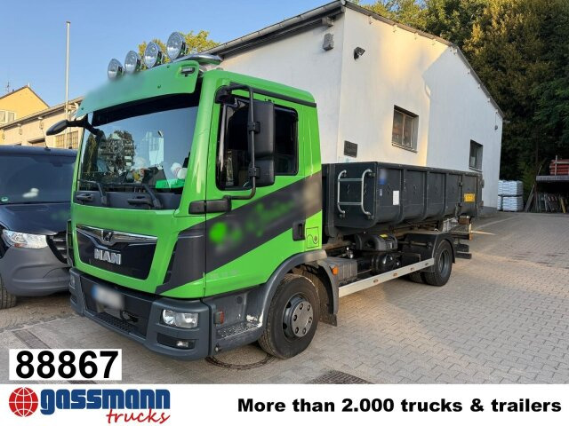 MAN TGL 10.180 4x2 BL, City-Abrollkipper - شاحنة برافعة خطافية: صورة 1 MAN TGL 10.180 4x2 BL, City-Abrollkipper - شاحنة برافعة خطافية: صورة 1