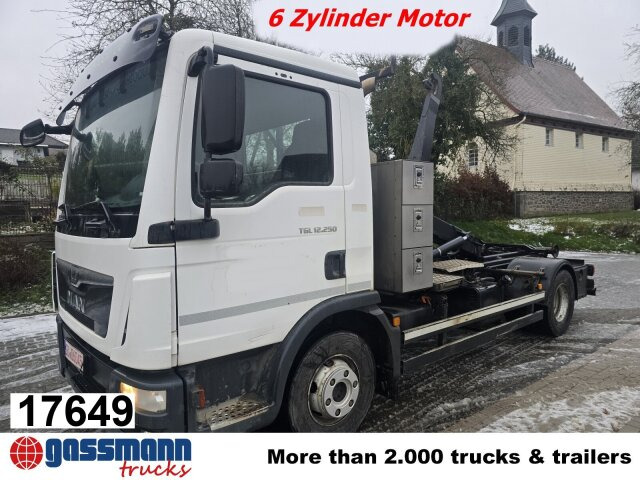 MAN TGL 12.250 4x2 BL, Palfinger Abroller P - شاحنة برافعة خطافية: صورة 1 MAN TGL 12.250 4x2 BL, Palfinger Abroller P - شاحنة برافعة خطافية: صورة 1
