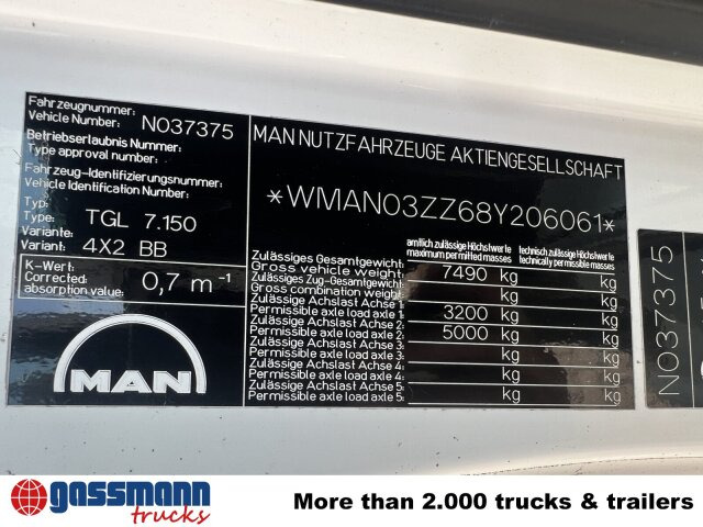 MAN TGL 7.150 4x2 BB mit LBW BÄR - شاحنات مسطحة: صورة 4 MAN TGL 7.150 4x2 BB mit LBW BÄR - شاحنات مسطحة: صورة 4