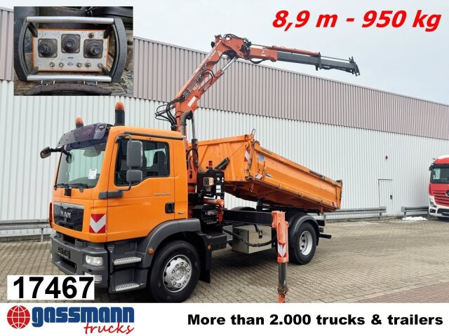 MAN TGM 18.290 4X2 BB mit Kran Atlas AK 92.2-A2, - شاحنة قلاب, شاحنة كرين: صورة 1 MAN TGM 18.290 4X2 BB mit Kran Atlas AK 92.2-A2, - شاحنة قلاب, شاحنة كرين: صورة 1