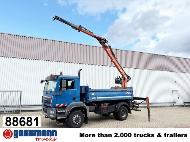 MAN TGM 18.290 4X4 BB, EEV, Heckkran Atlas AK - شاحنة قلاب, شاحنة كرين: صورة 1 MAN TGM 18.290 4X4 BB, EEV, Heckkran Atlas AK - شاحنة قلاب, شاحنة كرين: صورة 1