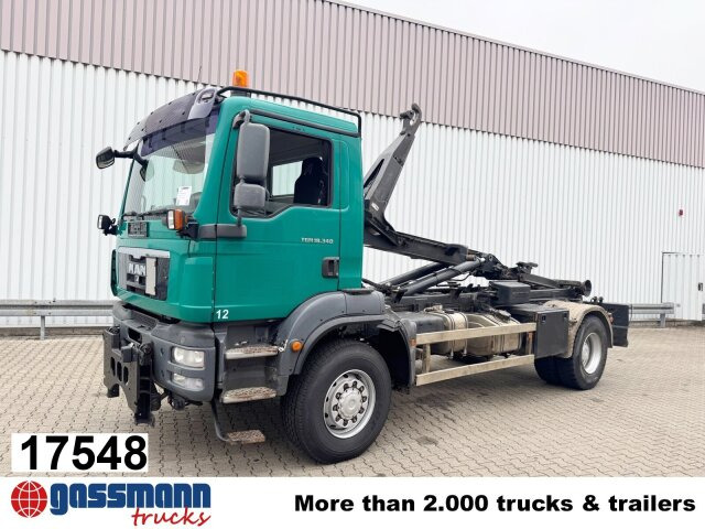 MAN TGM 18.340 4x4 BB, Hiab LHT 19046 Abrollkipper, - شاحنة برافعة خطافية: صورة 1 MAN TGM 18.340 4x4 BB, Hiab LHT 19046 Abrollkipper, - شاحنة برافعة خطافية: صورة 1