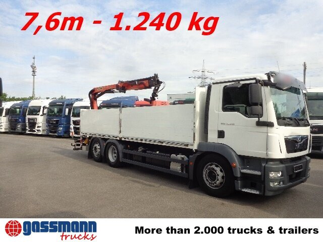 MAN TGM 26.340 6x2-4 LL,Lenk-Liftachse, Heckkran, - شاحنات مسطحة, شاحنة كرين: صورة 5 MAN TGM 26.340 6x2-4 LL,Lenk-Liftachse, Heckkran, - شاحنات مسطحة, شاحنة كرين: صورة 5