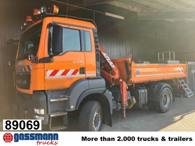 MAN TGS 18.320 4x4 BL, Winterdienstausstattung, Kran - شاحنة قلاب, شاحنة كرين: صورة 1 MAN TGS 18.320 4x4 BL, Winterdienstausstattung, Kran - شاحنة قلاب, شاحنة كرين: صورة 1