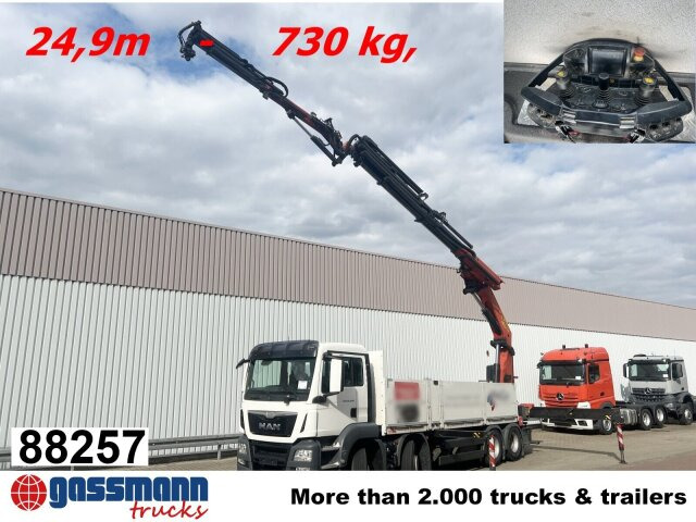 MAN TGS 35.440 8x4 BL, Navi, Heckkran Palfinger - شاحنات مسطحة, شاحنة كرين: صورة 1 MAN TGS 35.440 8x4 BL, Navi, Heckkran Palfinger - شاحنات مسطحة, شاحنة كرين: صورة 1