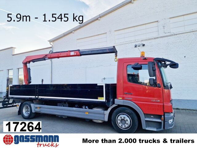 Mercedes-Benz 1218 L 4x2, Fassi Kran F 95A21 5.9m-1.545 kg, - شاحنات مسطحة, شاحنة كرين: صورة 1 Mercedes-Benz 1218 L 4x2, Fassi Kran F 95A21 5.9m-1.545 kg, - شاحنات مسطحة, شاحنة كرين: صورة 1