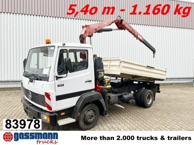 Mercedes-Benz 811 K 4x2 mit Kran Fassi F65A.21 (BJ.2009) - شاحنة قلاب, شاحنة كرين: صورة 1 Mercedes-Benz 811 K 4x2 mit Kran Fassi F65A.21 (BJ.2009) - شاحنة قلاب, شاحنة كرين: صورة 1