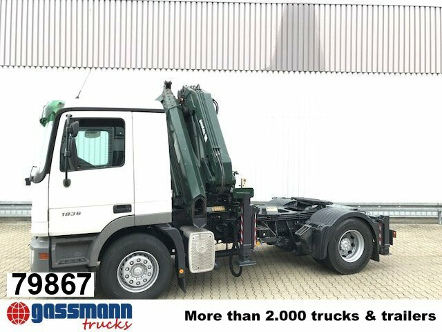 Mercedes-Benz Actros 1836 LS 4x2 mit Kran MKG HLK 330HP - رأس تريلا: صورة 1 Mercedes-Benz Actros 1836 LS 4x2 mit Kran MKG HLK 330HP - رأس تريلا: صورة 1