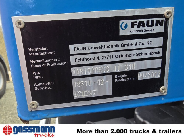 Mercedes-Benz Actros 2032 LA 4x4, Faun Variopress 310 ca. - شاحنة قمامة: صورة 4 Mercedes-Benz Actros 2032 LA 4x4, Faun Variopress 310 ca. - شاحنة قمامة: صورة 4