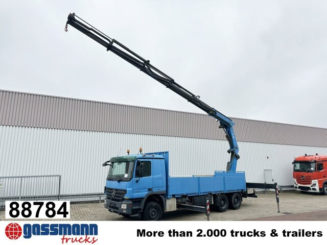 Mercedes-Benz Actros 2741 L 6x4, Twist-Lock ausz. auf 3m, - شاحنات مسطحة, شاحنة كرين: صورة 1 Mercedes-Benz Actros 2741 L 6x4, Twist-Lock ausz. auf 3m, - شاحنات مسطحة, شاحنة كرين: صورة 1