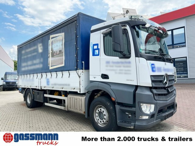 شاحنات مسطحة Mercedes-Benz Antos 1840 L 4x2, Aufnahme für Mitnahmestapler: صورة 10