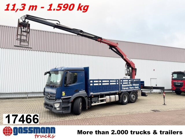 Mercedes-Benz Antos 2540 L 6x2, Lenkachse, HMF 2110-L3 - شاحنات مسطحة, شاحنة كرين: صورة 1 Mercedes-Benz Antos 2540 L 6x2, Lenkachse, HMF 2110-L3 - شاحنات مسطحة, شاحنة كرين: صورة 1