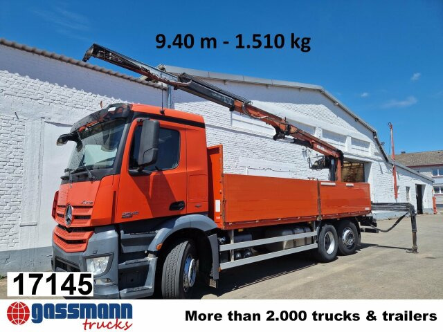 Mercedes-Benz Arocs 2545 L/6x2/4, Atlas Kran, 145.2-A19 VB, - شاحنات مسطحة, شاحنة كرين: صورة 1 Mercedes-Benz Arocs 2545 L/6x2/4, Atlas Kran, 145.2-A19 VB, - شاحنات مسطحة, شاحنة كرين: صورة 1