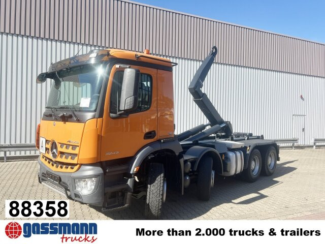 Mercedes-Benz Arocs 3243 LK 8x4/4, Motorabtrieb - شاحنة برافعة خطافية: صورة 1 Mercedes-Benz Arocs 3243 LK 8x4/4, Motorabtrieb - شاحنة برافعة خطافية: صورة 1