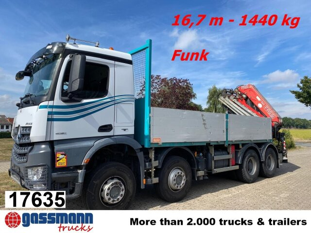 Mercedes-Benz Arocs 4151 K 8x4, Fassi Heckkran F 365 RA. 2.26 - شاحنات مسطحة, شاحنة كرين: صورة 1 Mercedes-Benz Arocs 4151 K 8x4, Fassi Heckkran F 365 RA. 2.26 - شاحنات مسطحة, شاحنة كرين: صورة 1